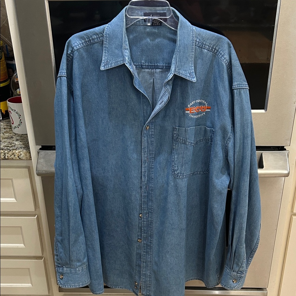 Men's Vintage ECU Blue Denim Shirt Jacket